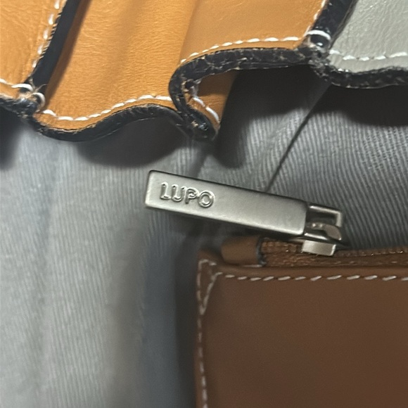 Vintage large LUPO Barcelona Abanico Pleated Hobo Shoulder Bag Made in Spain - Picture 10 of 11